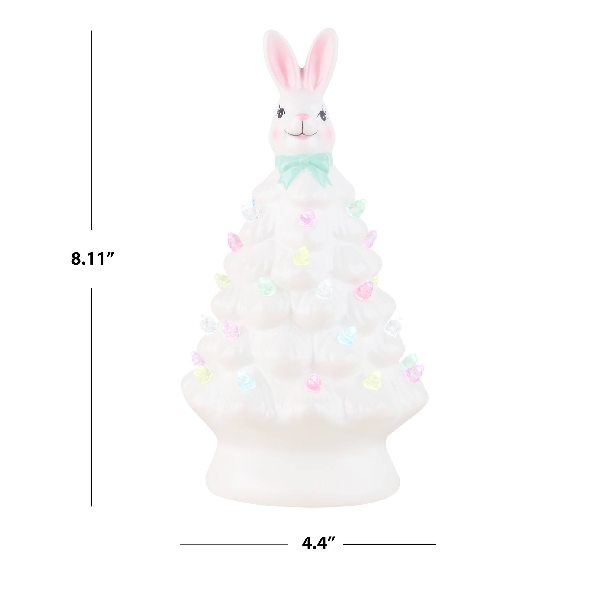 Mr. Cottontail White 8" Ceramic Easter Bunny Tree